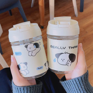 Portable Durable Straw Glass Cup