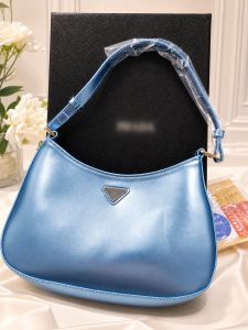 Premium Metallic Blue Shoulder Bag Wanita | Elegant Underarm Bag | Fashion Handbag