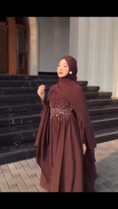 Layla Kaftan Ceruty Babydoll BUSUI Dress Wanita Terbaru 2025 Kekinian Gamis Viral Dress Kondangan
