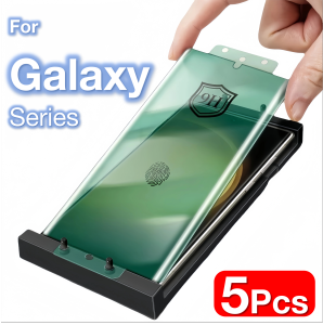 5Pcs For Samsung Galaxy S25 S24 S23 Ultra S22 S21 S20 S10 S9 S8 Note 20 10 9 8 Plus Screen Protector With Install Kit Not Glass