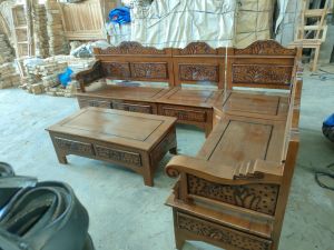 kursi sudut Bagong kayu jati ukir jepara