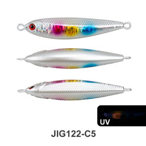 TEASER | TEASER J122 Shore Casting Sea Fishing Iron Plate 60g 80g 100g Luminous UV Fast Sinking Boat Fishing Lure Iron Plate Lure