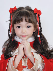 Phụ Kiện Tóc Trẻ Em Phong Cách Trung Hoa Giáng Sinh Đồ Chơi Búp Bê Phụ Kiện Tóc Cho Bé Gái Giáng Sinh Đỏ Trang Trí Đầu