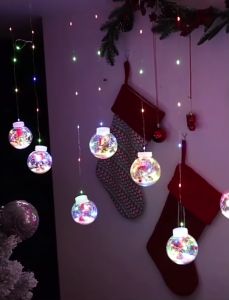 ไฟตกแต่ง led christmas lights ประดับlights decor ไฟ LED ผ้าม่านหน้าต่าง โรแมนติก เคล็ดลับ ไฟประดับ กระพริบหลอดไฟ สำหรับการแสงแดดต่าง ระหว่าง 12 วัน