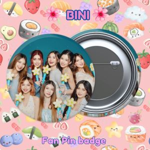 BINI Complete Members Collectible Pin Set - Fashionable Brooches with Maloi Mikha Gwen Stacey Sheena Jhoanna Colet Aiah - Ideal for Gift Sets and Souvenirs