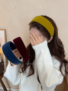 Korean Style Velvet Hairband Womens Wide Edge Face Wash Mask Apply Daily Outdoor Wear Hair Clip Hair Accessories