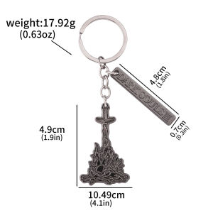 Dark Souls 3 Artorias Sword Keychains Sun Knight Shield Ornstein Sword Smough Hammer Keyring Pendant Cosplay Jewelry Gifts