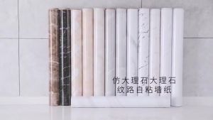 Stiker Marmer Glossy & Tebal Meja Kayu Kaca Lemari Anti Air Minyak Panas