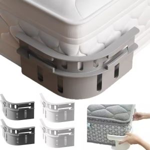 4pcs Bed Sheet Fixing Clip Bed Cover Fastener Quilt Sheet Straps Holder Clips Invisible Non-slip Fixing Device Bedsheet Grippers