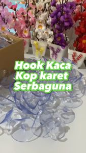 Hook Kaca Kop Karet + Cantelan Serbaguna - AKS