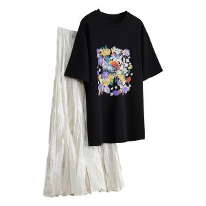 Nail Bead Printed Comfortable Breathable Cotton T-Shirt