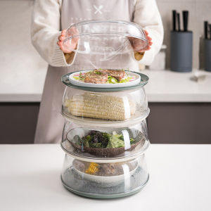 ClickBuy ฝาครอบจาน สไตล์ญี่ปุ่น  ฝาครอบอาหาร ฝาชีเก็บอุณหภูมิร้อน เย็นIn sulation cover