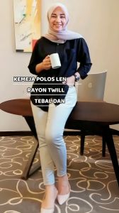 Kemeja Wanita Lengan Panjang Putih dan Hitam Korean Style / Atasan Wanita Terbaru Viral 2024 / Kemeja Wanita Formal Polos Warna Putih dan Hitam Terbaru 2024 Kekinian Kemeja Kerja Cewek Atasan wanita trend 2024 / Others