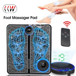 CCW EMS Foot Massager Pad Portable Foldable Massage Mat Pulse Muscle Stimulator Improve Blood Circulation Relief Pain Relax Feet