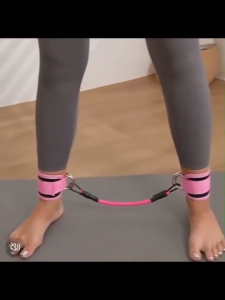 【SG Seller】Gym Ankle Strap Padded Double D-Ring Adjustable Leg Training Support Strength Workouts Yoga