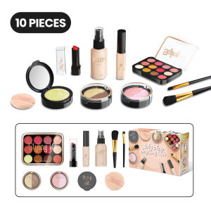 Simulated Makeup Toys Pretend Play Beauty Cosmetics Girl Fake Makeup Set Toy Lipstick Powder Blusher Not Real Makeup for Kids