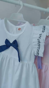 Cute 3D/Print Bowknot Design Ruffle Sleeves Flowy Dress Korean Style Coquette Summer Princess Dress for 3-8Y Girls