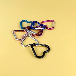 1pc Aluminum Travel Camping Buckle Hanger Safety Buckle Heart Carabiner Hook Lightweight