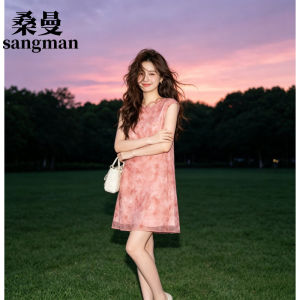 SANGMAN | Đầm Qipao Dáng Ngắn Không T Tay Màu Xanh Lục Đổ Dốc Phong Cách Quốc Gia Nhẹ