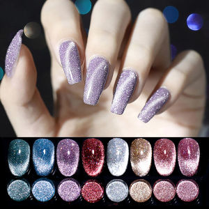 CHARM Gel Nail Polish Cat Eye Gel Semi Permanent Uv Varnish Gel Nail Art 8ML Glitter Effect Off Nail Polish Gel For Nails Design
