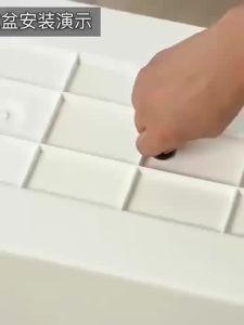 Flower Pot Box Large Rectangle Plant Pot Large Planter Box High Foot Planting Basin Lazy Self-Absorbent 花盆