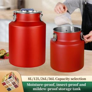 stainless rice dispenser aesthetic 25 kg /10kg/5kg/50kg capacity rice storage container rice box rice bucket lalagyan ng bigas rice cylinder with lid cereal flour container air tight container storage