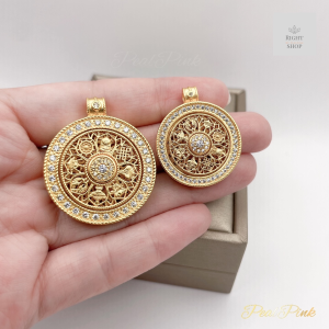 หมุนได้) จี้อัษฎมงคล มงคลสูงสุด 8 ประการ ตามความเขื่อของธิเบต