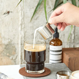 Cool Creative Tableware Mini Coffee Small Milk Cup plus Milk Can Milk Pot European Stainless Steel 304 Milk Cup Honey Cup