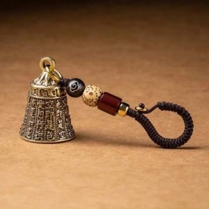 Gantungan Buat Kunci Liontin Kecil Bertekstur Dengan Jelas Xin Jing Brass Keychain Gantungan Kunci Lonceng Gantung