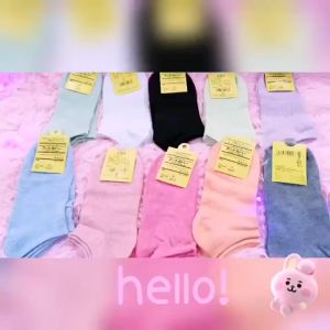 DRD060 Kaos Kaki Polos Wanita Kaos Kaki Spandek Pendek Korea Short Socks