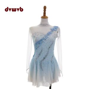 Figure Skating Performance Costume Childrens Roller Ice Skating Skirt Adult Competition Exam Suit Thickened Pad Protection Youth