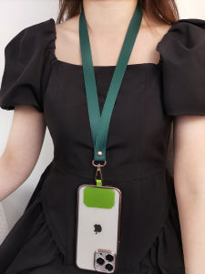 Durable Long Phone Strap Neck Hanging Chain Wide Band Anti-Loss Lanyard with Fixed Clip for Mobile Phone Simple Match All