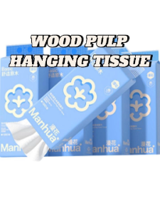 【6 Packs/Box】 ManHua Wood Pulp Hanging Tissue 4-ply 1280sheets