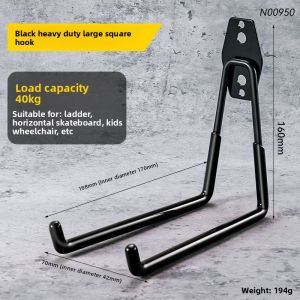 Stainless Steel Expanding Hook Bracket Wall Mount for Garden Hose Garage Tool Storage Heavy Duty Black Orange with Mounting