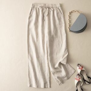 Lieoyuarn | Slimming High Waist Wide Leg Pants Loose Fit Breathable Drape