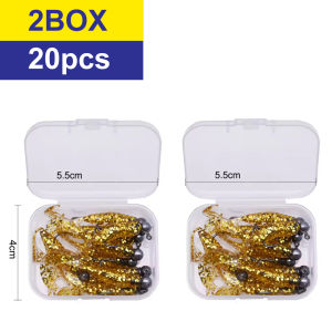 2 Hộp 20 Chiếc Nhân Tạo Mồi Bộ 4Cm Silicone Cá Rô Nhỏ Grub Worm 12 Màu Cho Câu Cá Sông Đại Dương Hồ