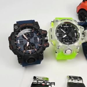 SANDA Outdoor Sports Military Mens Watch LED Digital Electron Quartz Male Wristwatch Dual Display Clock Men Relogio Masculino