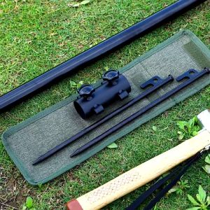 Camping Tent Canopy Pole Holder & 30cm Camping Tent Peg Stake: Canopy Sunshade Support Holder