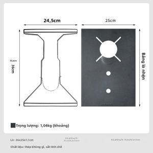 Campingmoon | CAMPINGMOON GT-25 Tấm Đế Lò Nướng Bằng Thép Không Gỉ Giá Đỡ Bình Gas Có Thiết Bị Đánh Lửa Để Nấu Ăn Ngoài Trời