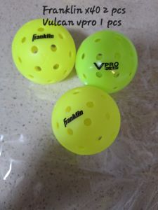 Pickleball Balls Usapa Approve original. Franklin outdoor X 40  indoor X 26  Vulcan Vprolight Joola Primo