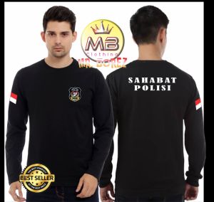 New Arrival Baju Kaos Sahabat Polisi Lengan Panjang / Fashion Baju Pria Dewasa / Tshirt Pria Premium