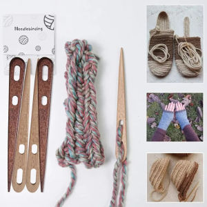 2/4pcs Large Eye Sewing Needles DIY Wooden Weaving Loom Tools Tapestry Darning Big Eye Yarn Knitting Needles Needlework Crafts