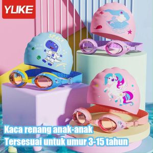 Paket Kacamata Renang Anak & Topi Renang Anak Perempuan