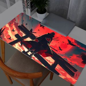 Bandai | Naruto Itachi Uchiha Mouse Pad Computer Laptop Anime Keyboard Mouse Mat Large Mousepad Keyboards Gamers Decoracion Desk Mat