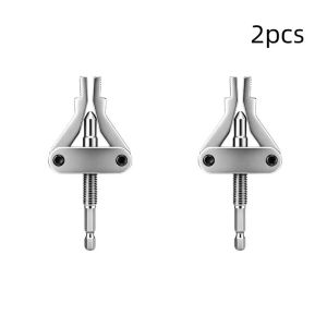 KEBETEME Broken Pipe Extractor 3 Jaw Grip Rusty Screw Remover Tool Spiral Flute Design For Faucet Valve Plumbing Repair Hex Shank Silver