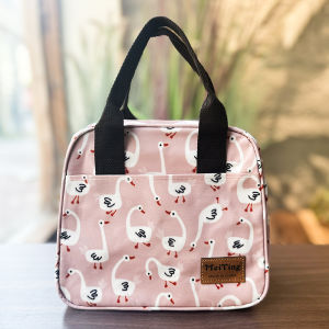 กระเป๋าใส่กล่องข้าวมื้อเที่ยงแบบกันน้ำ กันน้ำมัน สำหรับเด็กนักเรียน นักศึกษา นักธุรกิจ กระเป๋าใส่อาหารสำหรับเดินทาง ผ้าไนลอน