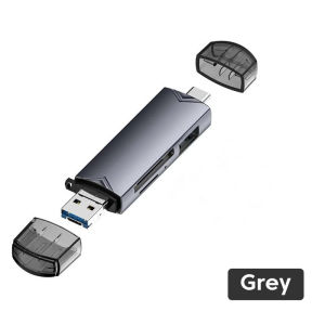 6 In 1 USB3.0 Multi Card Reader SD TF Memory Card OTG Adapter Type-C Micro USB USB-A Plug & Play for Phone Camera Laptop