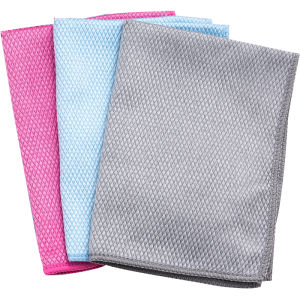 Non-Falling-Fiber Fish-Scale Household Cleaning Cloth for Glass Window Kitchen Dishes Mirror Surface Dusting No-Trace Microfiber