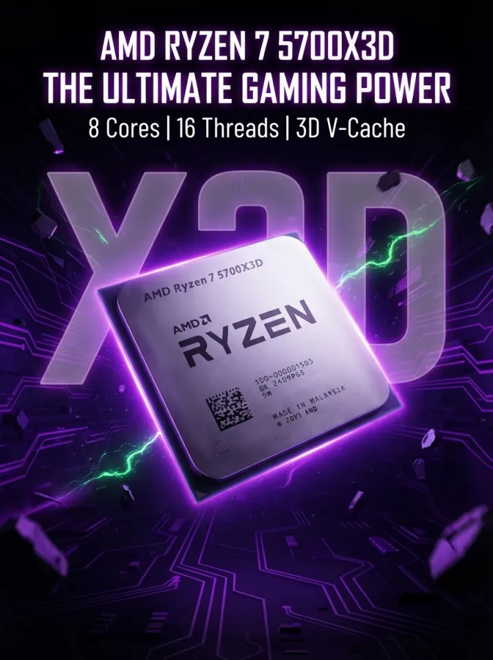 AMD | Ryzen 7 5700X3D Processor upgrade from best AM4 gaming CPU