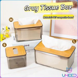 Need Nordic simple and creative tissue box desktop storage box tissue box gray and transparent.
